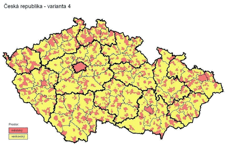 Česká republika – varianta 4 (mapa)